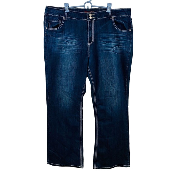 Womens 23 Vigold Jeans‎ Bootcut Dark Wash Stretch Denim 32" Inseam - Picture 1 of 10